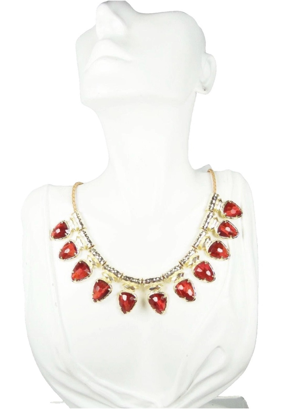 KENDRA SCOTT Gorgeous Willow Choker Necklace Yellow Gold & Bordeaux Tiger's Eye